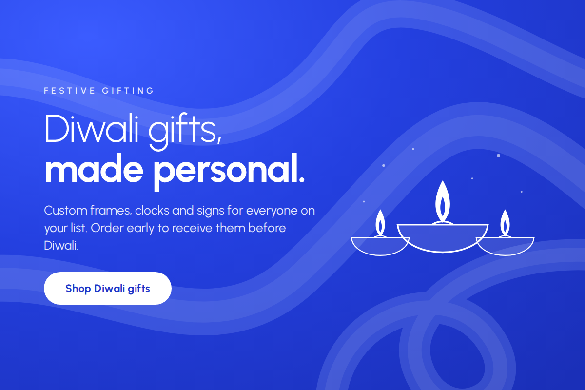 Diwali gifting offer banner with diya illustrations